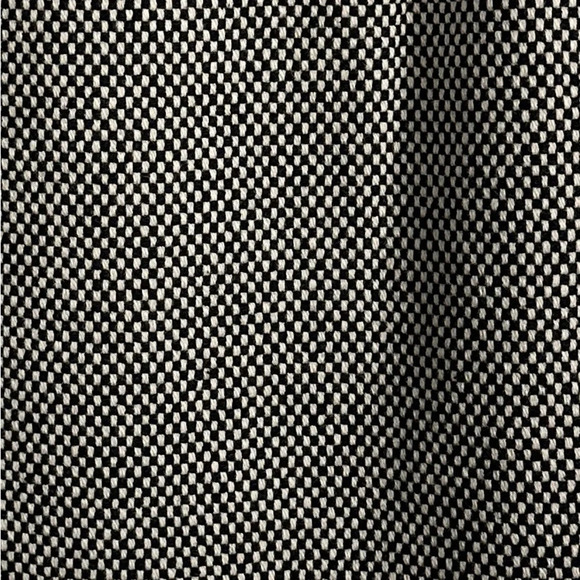 Talbots 12 petite wool blend skirt with leather trim, black/white microcheck - Picture 2 of 8